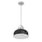 Hello Honey® Arte Black & Nickel Industrial Metal 2-Tone Ceiling Light